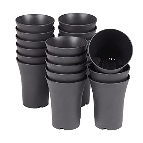 Tall round plastic pot (4