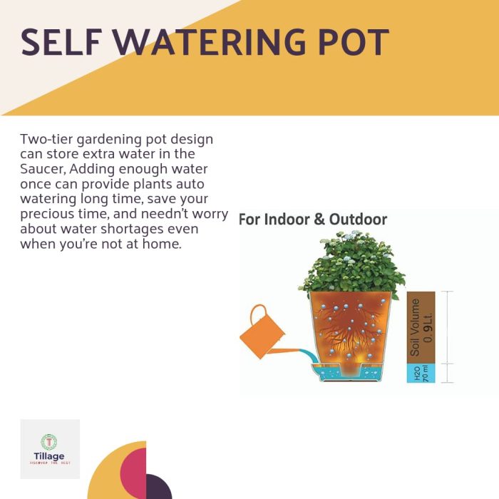 Self Watering Pots Size 5.5 inches(Pack of 10) (White)
