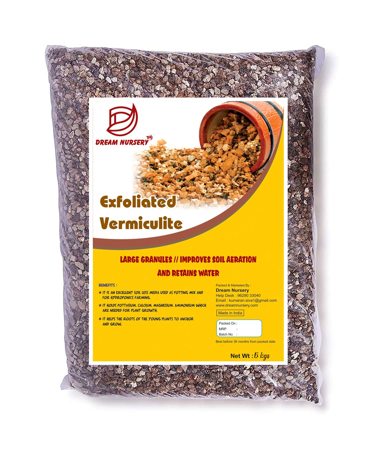 Exfoliated Vermiculite for Potting Mix & hydroponics Media (10Kgs) 1