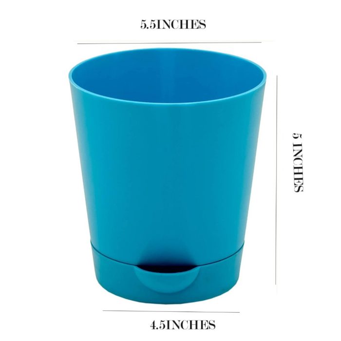 Self Watering Pots/Planters Size 5.5 inches(Pack of 5) (blue)