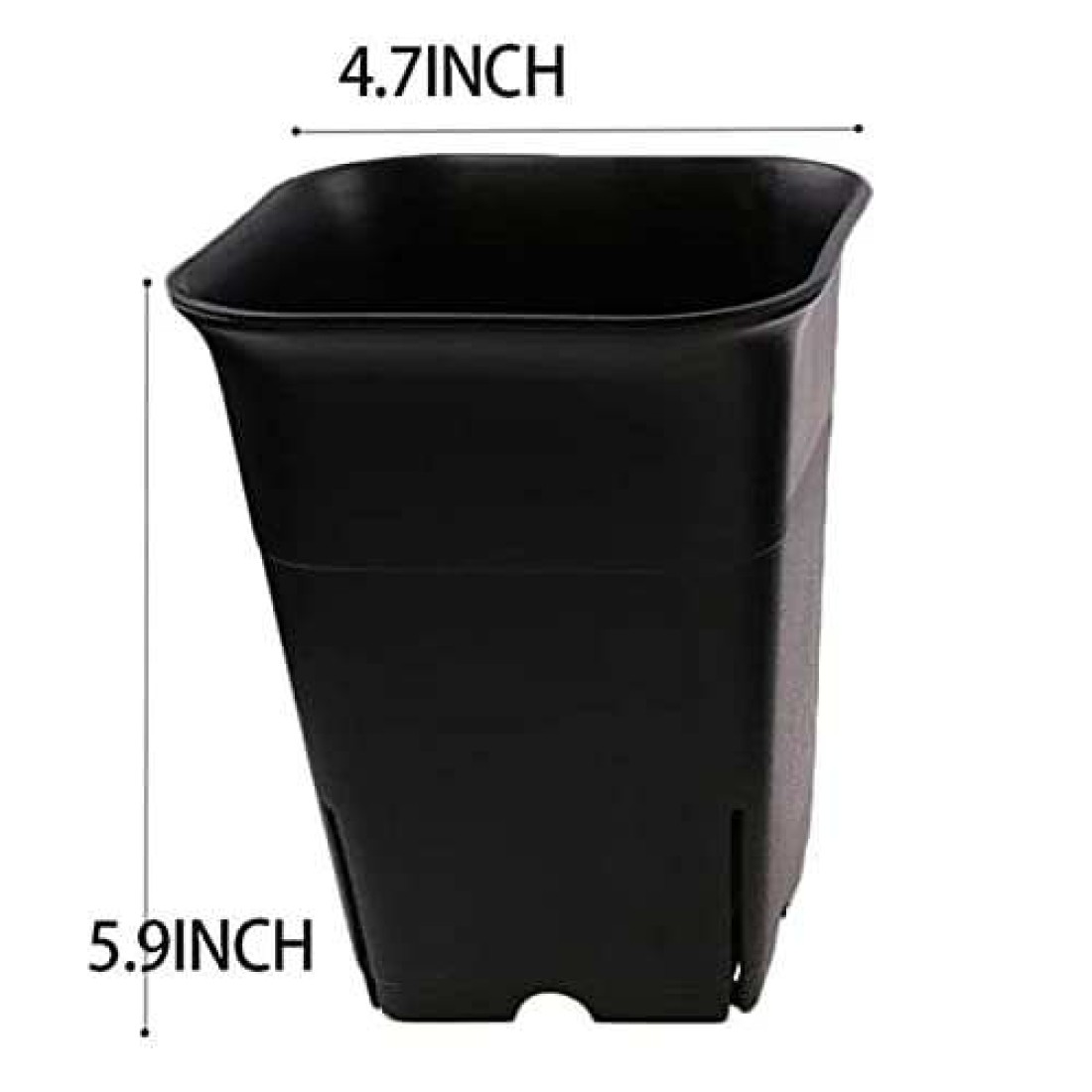 Tall Square plastic pot (4