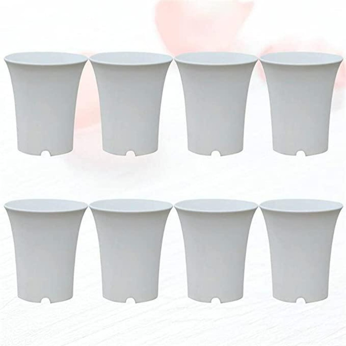 Thailand Model Round Tall Plastic Flower Pot white color for Cactus and Succulent,howarthias