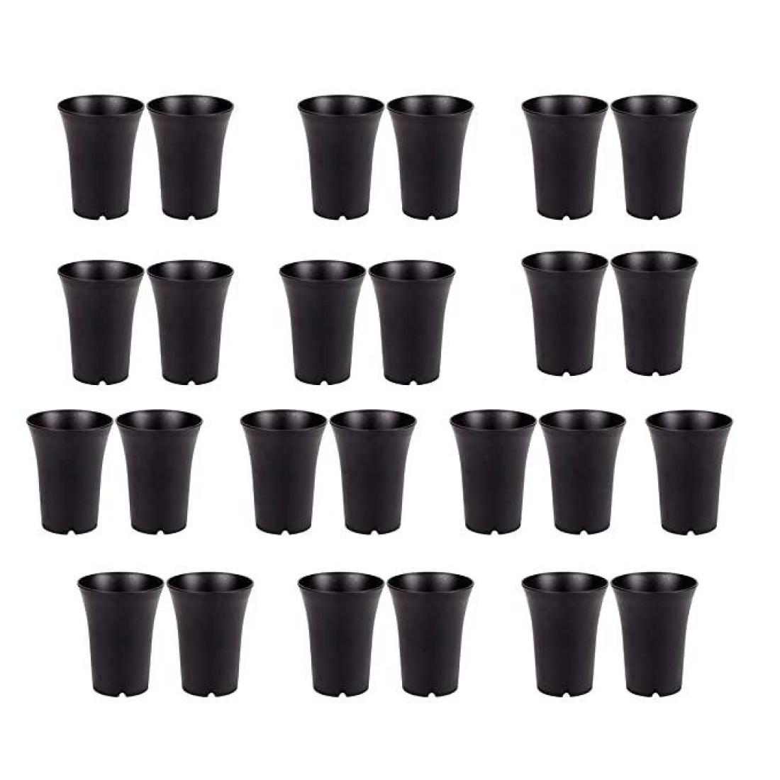 Tall Plastic Round Flower Pot Black for Cactus and Succulent (Pack of 100) 1