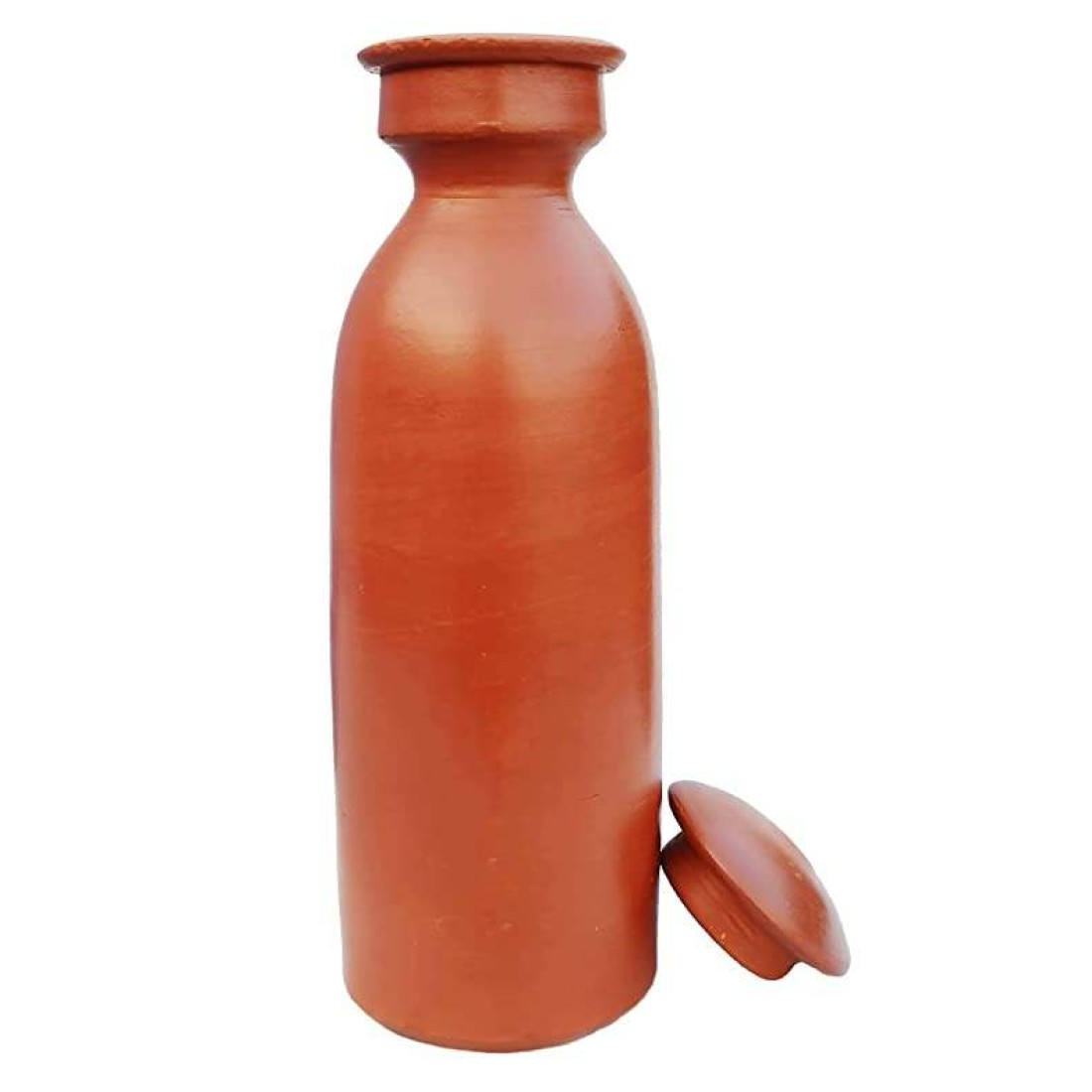 Tillage-Terracotta Clay Earthenware Unglazed Handmade Water Bottle for Drinking & Storage (Capacity 1000ML)(Pack of 1) 2