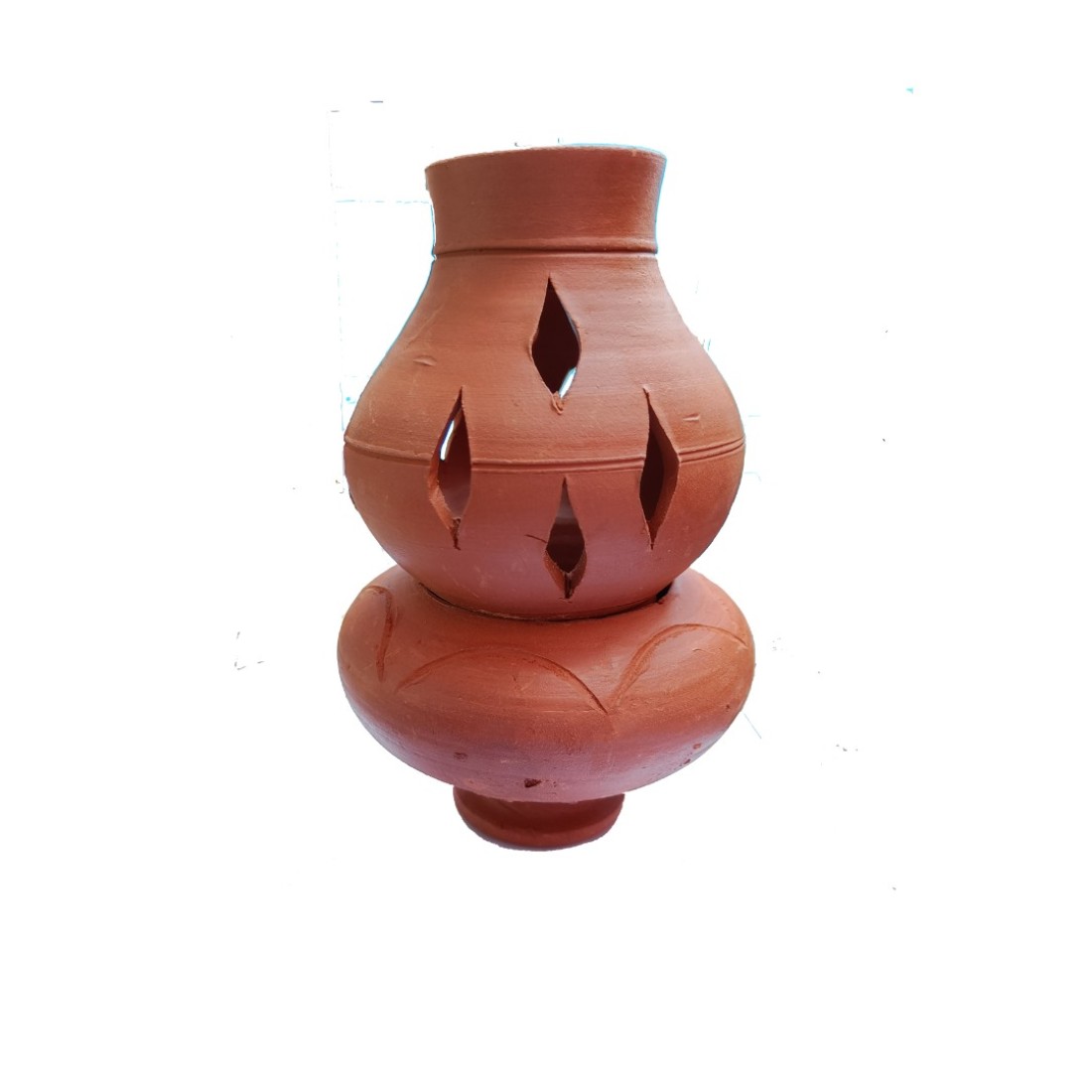 Tillage-Terracotta Clay Oil lamp Decorative Diya with lid for Home Decoration & Puja (Closed LAMP)pack of 2 2