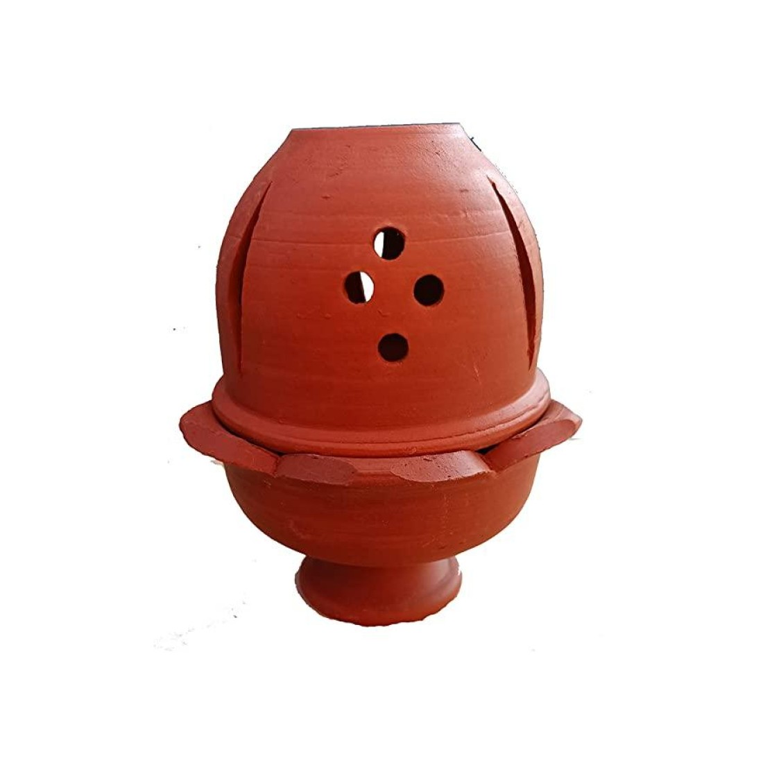 Tillage-Terracotta Clay Oil lamp Decorative Diya with lid for Home Decoration & Puja (Closed LAMP -2) 1