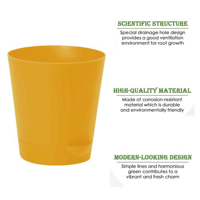 Self Watering Pots/Planters (Pack of 5) (yellow)